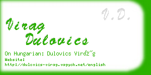 virag dulovics business card